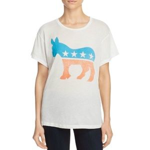 Wildfox Democrat Party Animal Donkey Tee NWT